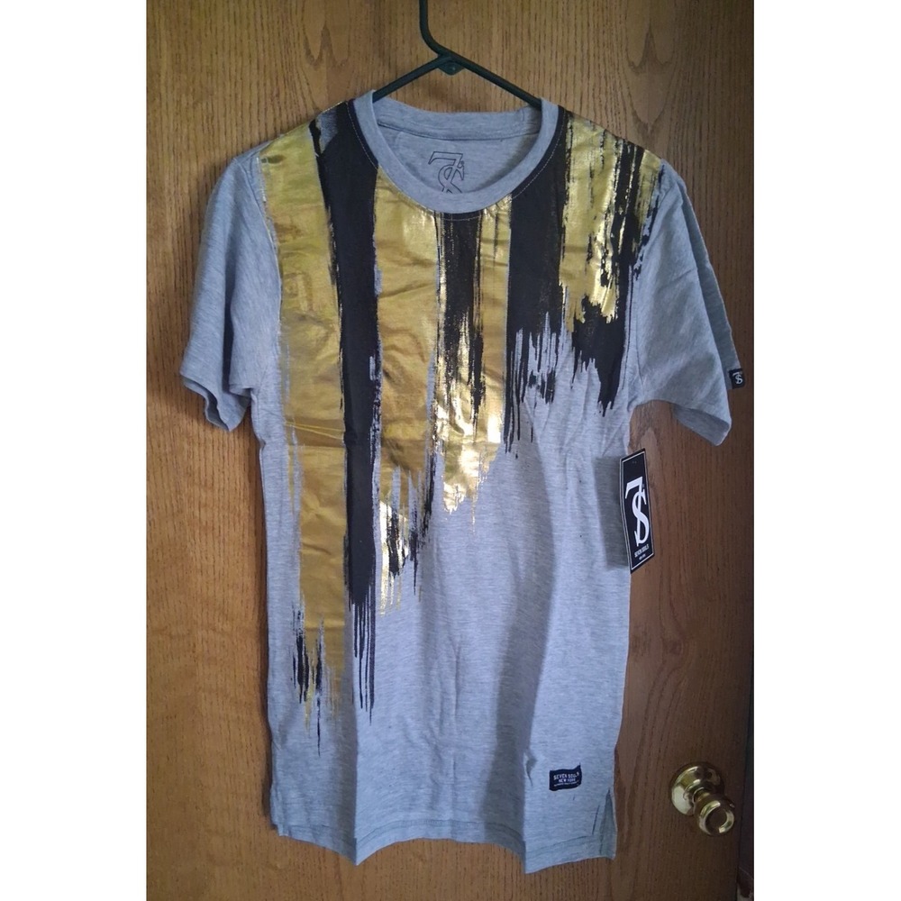 SEVEN SOULS Youth XL 18 Heather Grey Gold Black SS T-Shirt New 7S New York